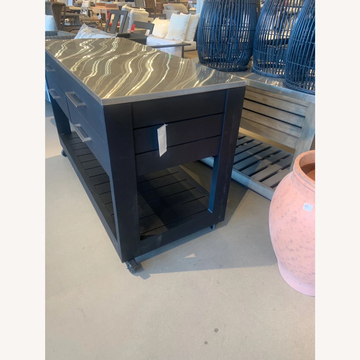 Pottery Barn Malibu Metal Outdoor Kitchen Island 6 Pottery Barn Malibu Metal Outdoor Kitchen Island - Image 4