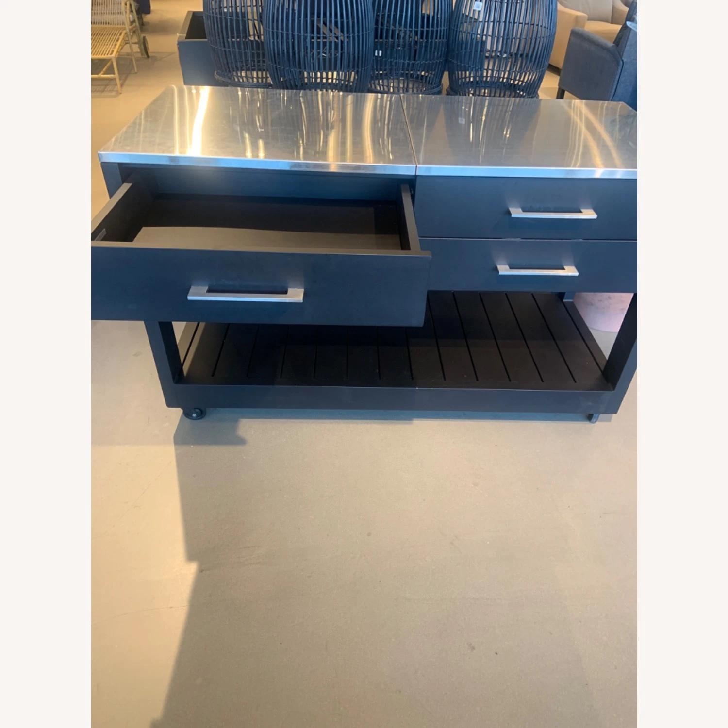 Pottery Barn Malibu Metal Outdoor Kitchen Island 11 Pottery Barn Malibu Metal Outdoor Kitchen Island - Image 9