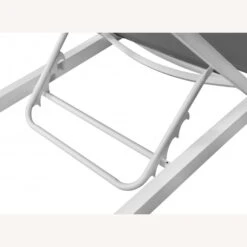 Other Outdoor Lounge Chair In Grey Fabric & White Frame -Othe Furniture Shop 1500 1500 frame 0 7184