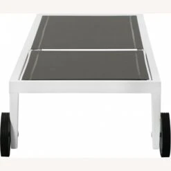 Other Outdoor Lounge Chair In Grey Fabric & White Frame -Othe Furniture Shop 1500 1500 frame 0 7192