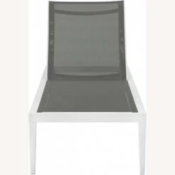 Other Outdoor Lounge Chair In Grey Fabric & White Frame -Othe Furniture Shop 1500 1500 frame 0 7195