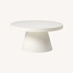 West Elm Concrete Pedestal Outdoor Round Coffee