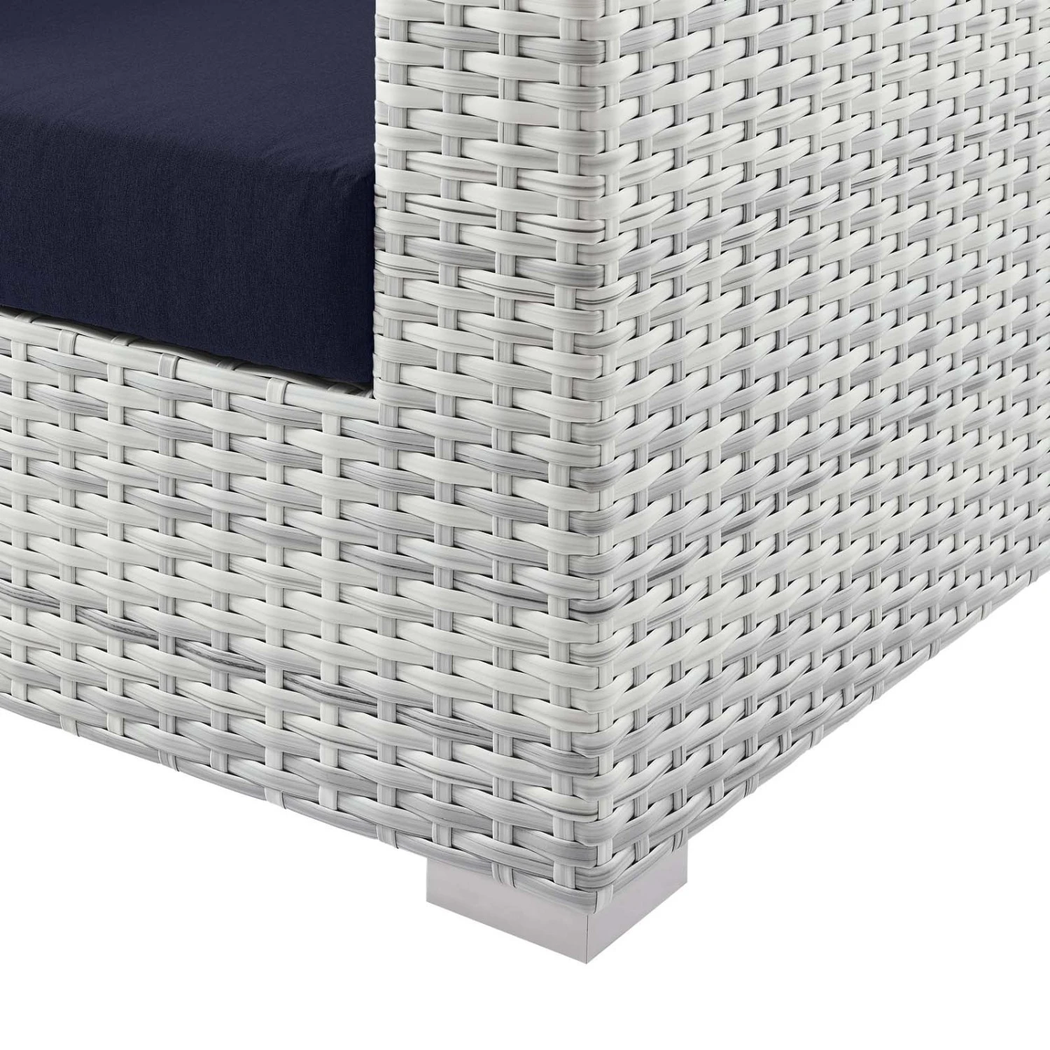 Other Outdoor Patio Loveseat In Light Gray & Navy Finish 6 Other Outdoor Patio Loveseat In Light Gray & Navy Finish - Image 4