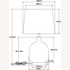 Other Table Lamp In Glass Body W/ White Drum Shade 8 Other Table Lamp In Glass Body W/ White Drum Shade -Othe Furniture Shop 1500 1500 frame 0 727