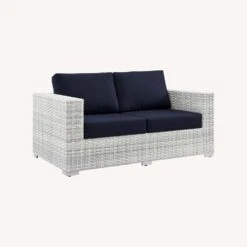 Other Outdoor Patio Loveseat In Light Gray & Navy Finish 17 Other Outdoor Patio Loveseat In Light Gray & Navy Finish -Othe Furniture Shop 1500 1500 frame 0 7270
