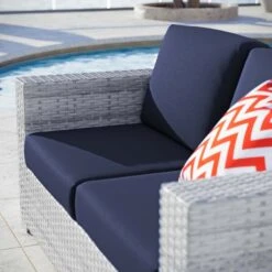 Other Outdoor Patio Loveseat In Light Gray & Navy Finish 19 Other Outdoor Patio Loveseat In Light Gray & Navy Finish -Othe Furniture Shop 1500 1500 frame 0 7272