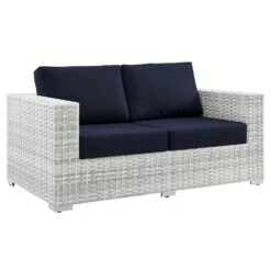 Other Outdoor Patio Loveseat In Light Gray & Navy Finish 21 Other Outdoor Patio Loveseat In Light Gray & Navy Finish -Othe Furniture Shop 1500 1500 frame 0 7274