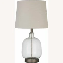 Other Table Lamp In Glass Body W/ White Drum Shade 10 Other Table Lamp In Glass Body W/ White Drum Shade -Othe Furniture Shop 1500 1500 frame 0 729