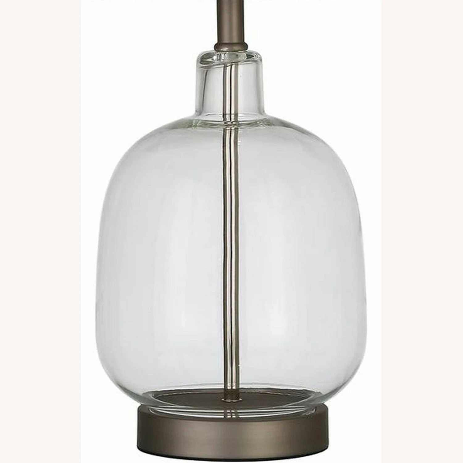 Other Table Lamp In Glass Body W/ White Drum Shade 7 Other Table Lamp In Glass Body W/ White Drum Shade - Image 5