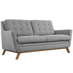 Other Mid-Century Style Loveseat In Gray Fabric -Othe Furniture Shop 1500 1500 frame 0 7386