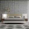 Other King Bed In White Lacquer & Walnut Veneer Finish -Othe Furniture Shop 1500 1500 frame 0 7399