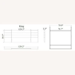 Other King Bed In White Lacquer & Walnut Veneer Finish -Othe Furniture Shop 1500 1500 frame 0 7401
