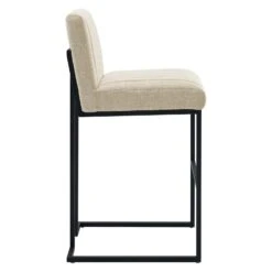 Other Bar Stool In Beige Fabric With Channel Tuftings -Othe Furniture Shop 1500 1500 frame 0 7433