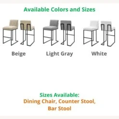 Other Bar Stool In Beige Fabric With Channel Tuftings -Othe Furniture Shop 1500 1500 frame 0 7434