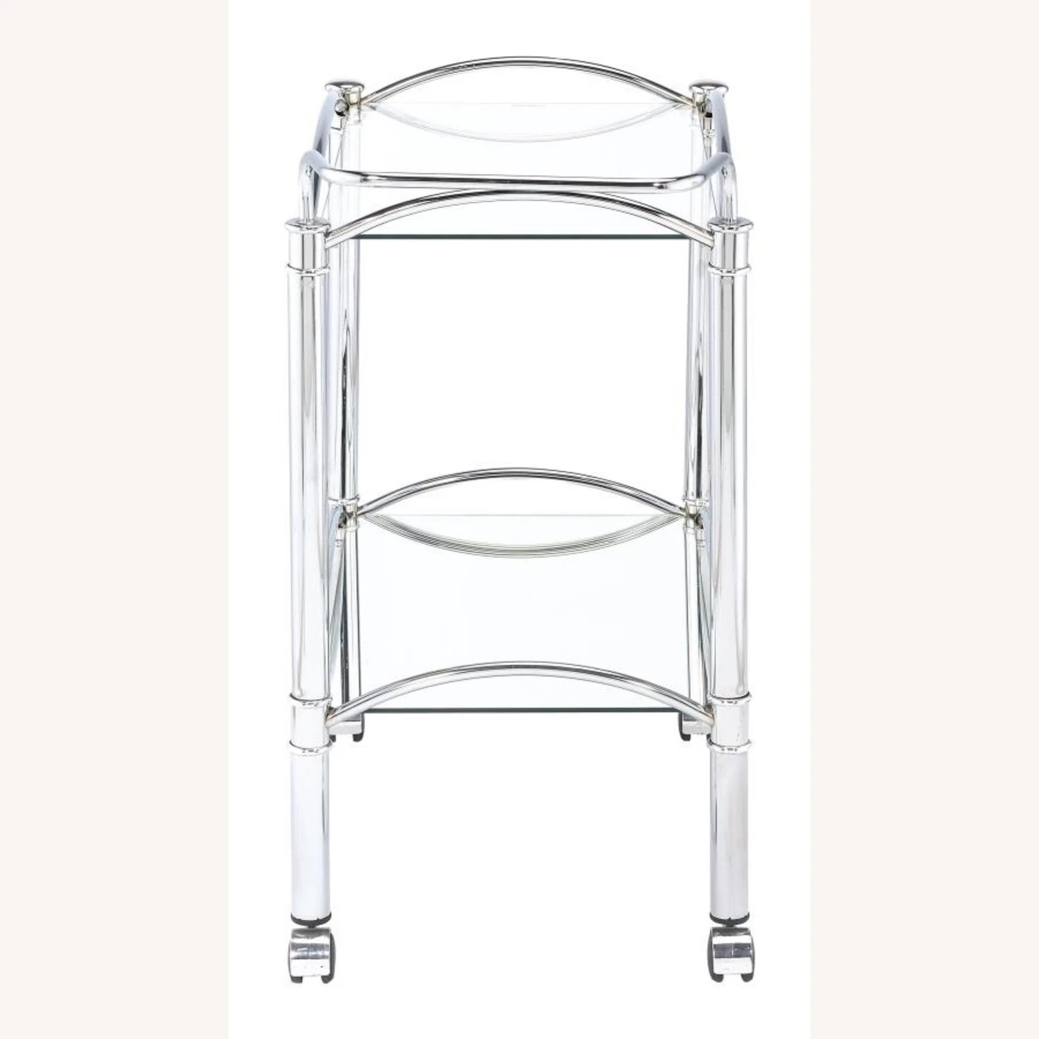 Other Serving Cart In Chrome Finish W/ 2-Tier Shelf 7 Other Serving Cart In Chrome Finish W/ 2-Tier Shelf - Image 5
