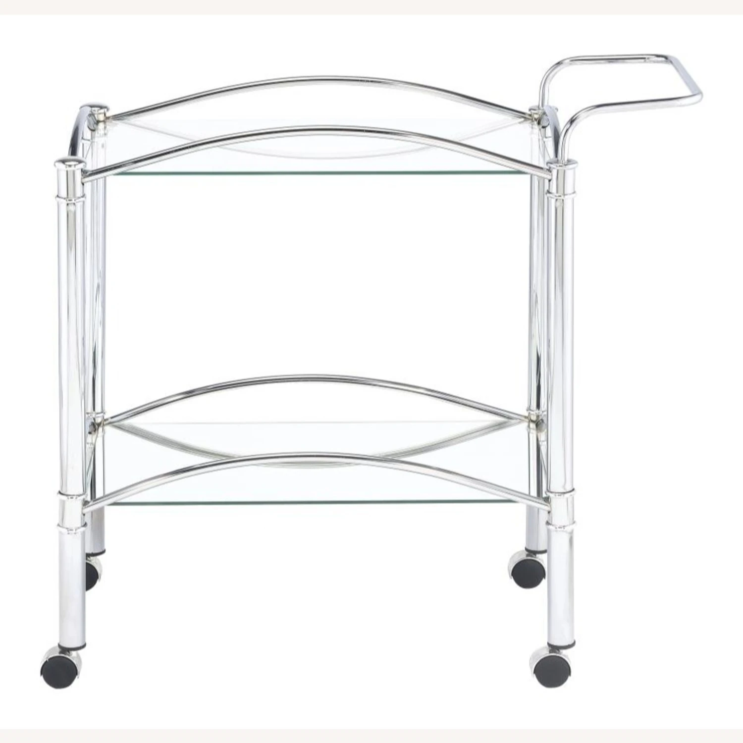 Other Serving Cart In Chrome Finish W/ 2-Tier Shelf 9 Other Serving Cart In Chrome Finish W/ 2-Tier Shelf - Image 7