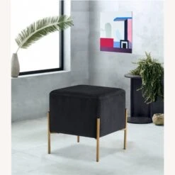 Other Ottoman In Black Velvet W/ Square Pouf Design -Othe Furniture Shop 1500 1500 frame 0 7471