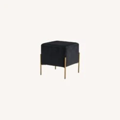Other Ottoman In Black Velvet W/ Square Pouf Design -Othe Furniture Shop 1500 1500 frame 0 7473