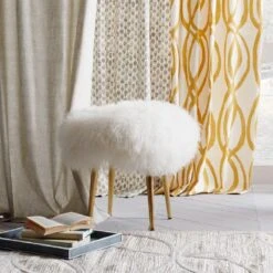 West Elm Mongolian Stool Stone White -Othe Furniture Shop 1500 1500 frame 0 7541