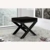 Other Ottoman In Black Velvet W/ X-Shaped Legs -Othe Furniture Shop 1500 1500 frame 0 7583
