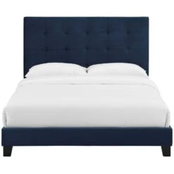 Other Full Bed In Midnight Blue Performance Velvet -Othe Furniture Shop 1500 1500 frame 0 7602