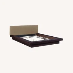 Other Queen Bed In Gray Fabric With Latte Veneer Base 14 Other Queen Bed In Gray Fabric With Latte Veneer Base -Othe Furniture Shop 1500 1500 frame 0 7630