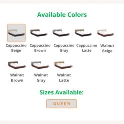 Other Queen Bed In Gray Fabric With Latte Veneer Base 17 Other Queen Bed In Gray Fabric With Latte Veneer Base -Othe Furniture Shop 1500 1500 frame 0 7633