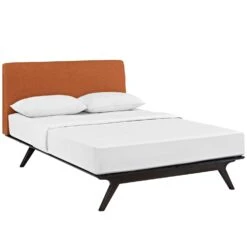 Other Queen Bed In Cappuccino Base & Orange Headboard -Othe Furniture Shop 1500 1500 frame 0 7689
