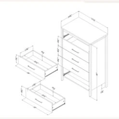 5 Drawer, Dark Brown Dresser