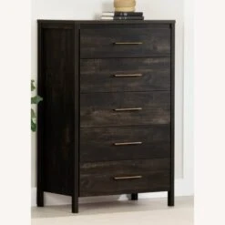 5 Drawer, Dark Brown Dresser -Othe Furniture Shop 1500 1500 frame 0 7718