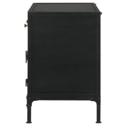 Other Accent Cabinet In Matte Black Metal With Glass Doors -Othe Furniture Shop 1500 1500 frame 0 7745