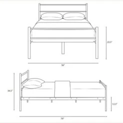 Other Full Platform Bed In Brown Steel Frame Finish -Othe Furniture Shop 1500 1500 frame 0 7768