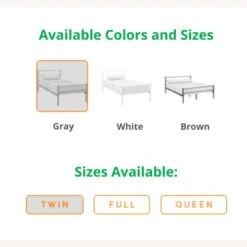 Other Full Platform Bed In Brown Steel Frame Finish -Othe Furniture Shop 1500 1500 frame 0 7771