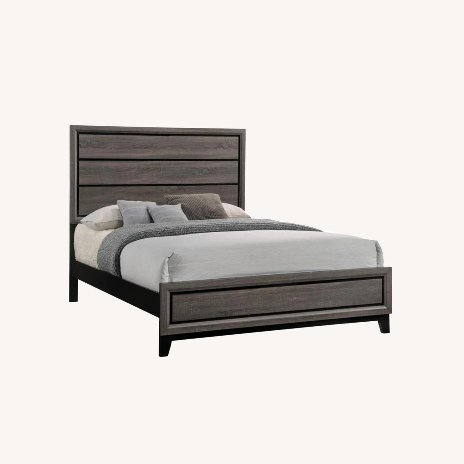 Other Transitional King Bed In Grey Oak Finish 4 Other Transitional King Bed In Grey Oak Finish - Image 2