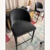 Crate & Barrel Anthracite Velvet Counter Stool -Othe Furniture Shop 1500 1500 frame 0 7816
