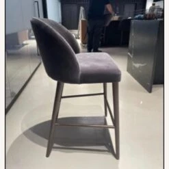 Crate & Barrel Anthracite Velvet Counter Stool -Othe Furniture Shop 1500 1500 frame 0 7820
