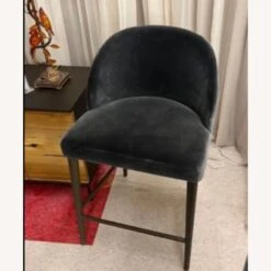 Crate & Barrel Anthracite Velvet Counter Stool -Othe Furniture Shop 1500 1500 frame 0 7821