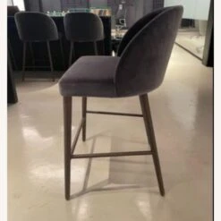 Crate & Barrel Anthracite Velvet Counter Stool -Othe Furniture Shop 1500 1500 frame 0 7822