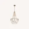 Pottery Barn Francesca Wood Bead Chandelier