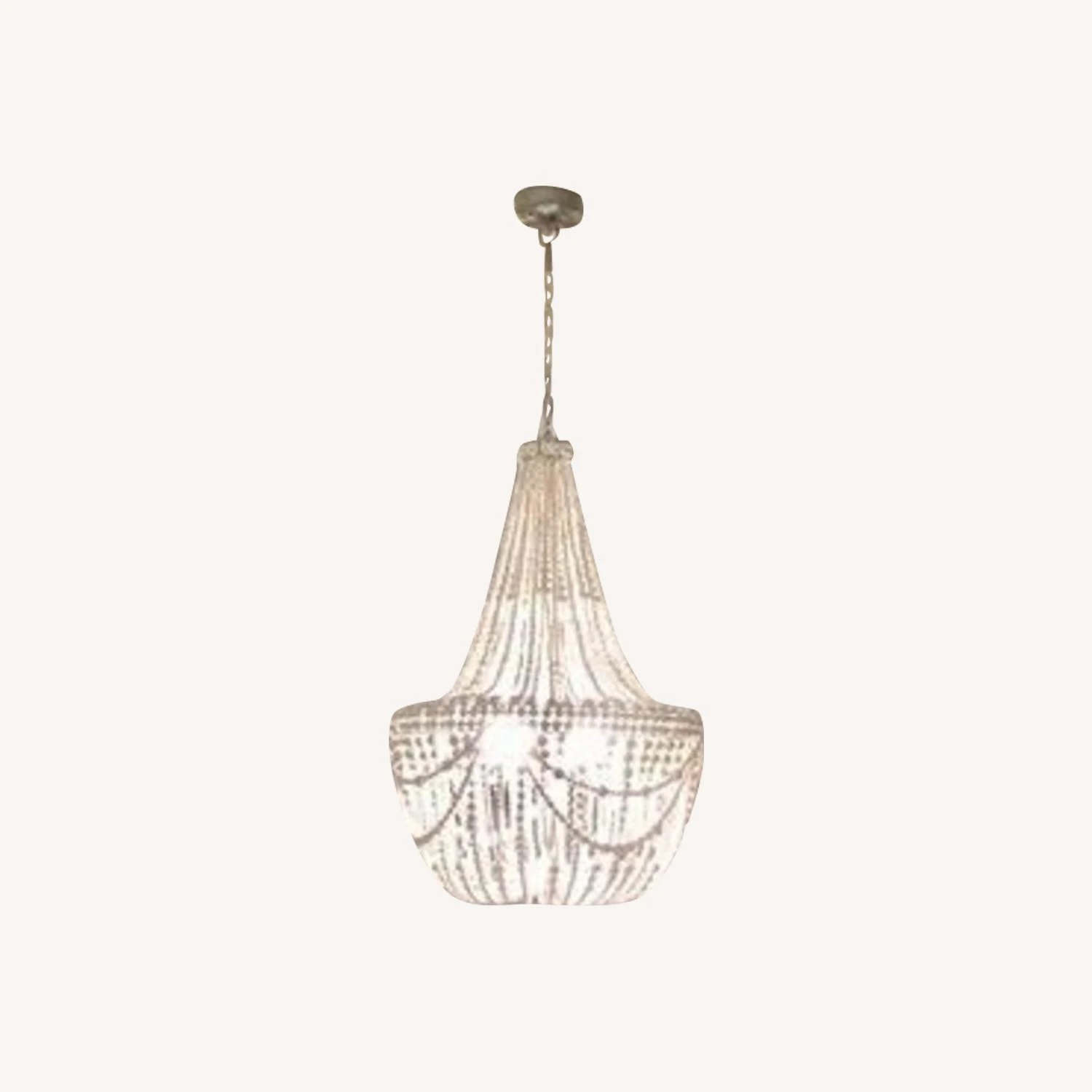 Pottery Barn Francesca Wood Bead Chandelier 3 Pottery Barn Francesca Wood Bead Chandelier