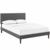 Other Full Platform Bed In Gray Fabric W/ Wooden Slat -Othe Furniture Shop 1500 1500 frame 0 7882