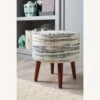 Other Accent Stool In Blue &White Patterned Woven Cotton -Othe Furniture Shop 1500 1500 frame 0 7888