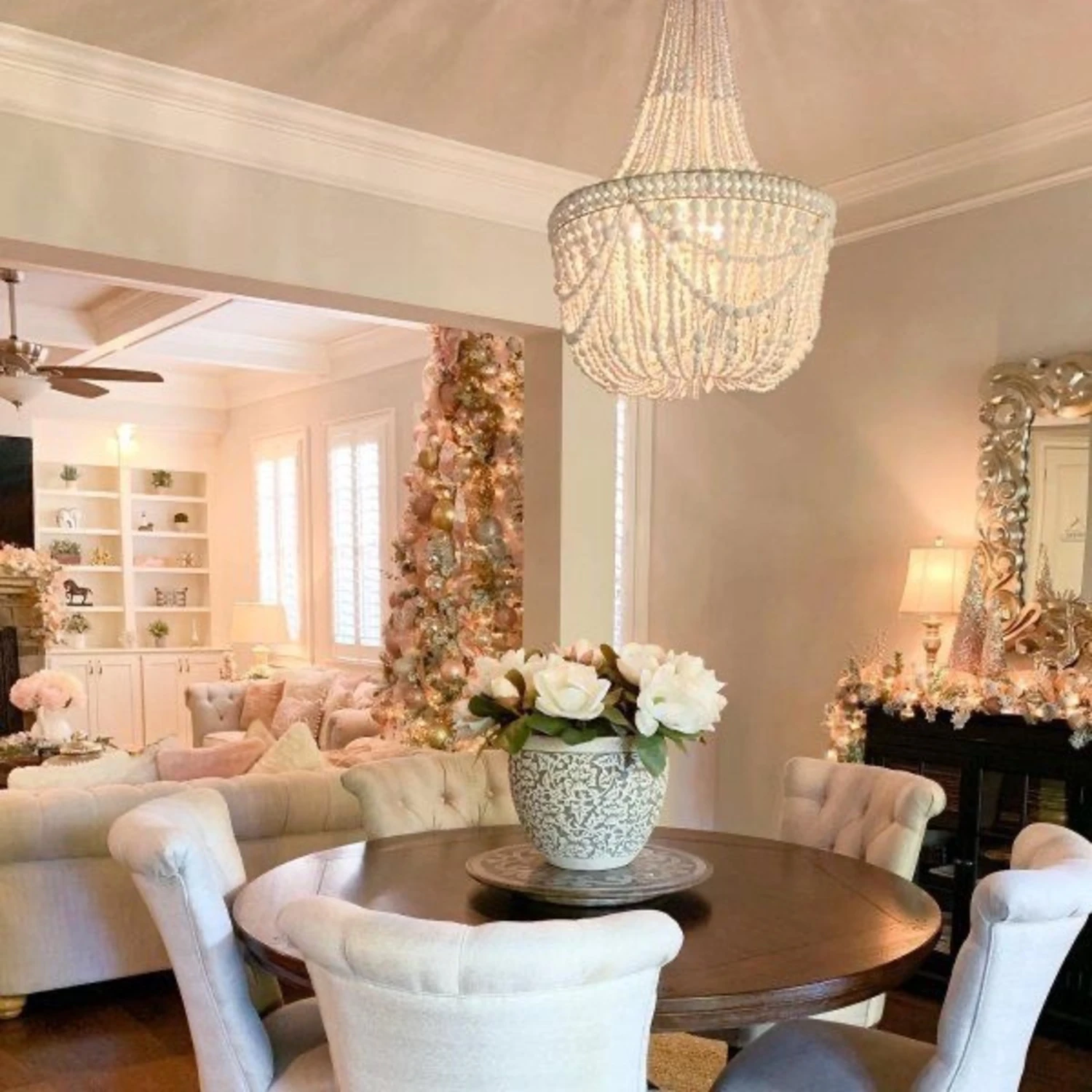 Pottery Barn Francesca Wood Bead Chandelier 6 Pottery Barn Francesca Wood Bead Chandelier - Image 4