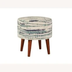 Other Accent Stool In Blue &White Patterned Woven Cotton -Othe Furniture Shop 1500 1500 frame 0 7892