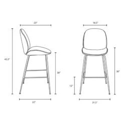 Other Bar Stool In Pink Velvet Performance With Gold Frame -Othe Furniture Shop 1500 1500 frame 0 7918