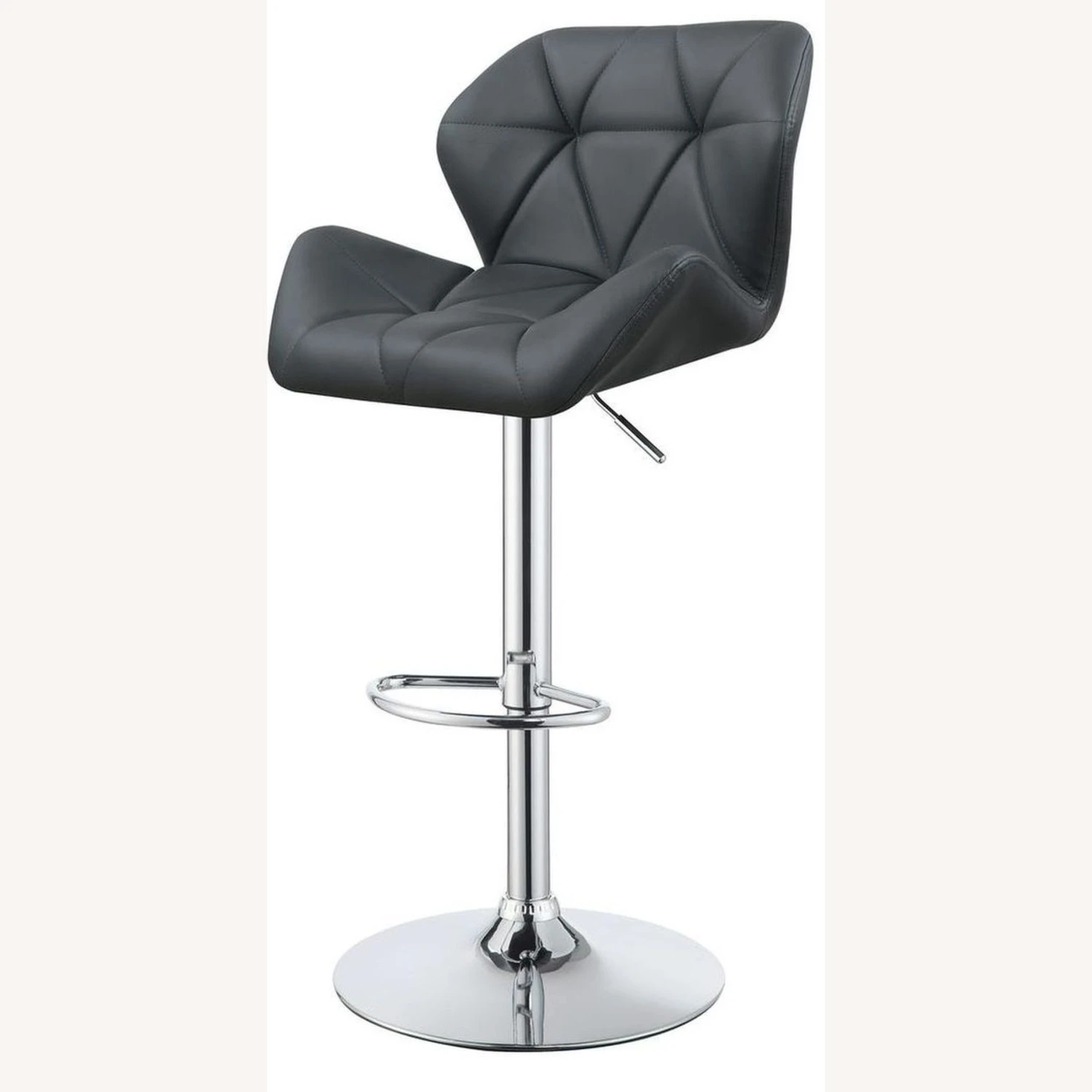 Other Adjustable In Grey Leatherette W/ Chrome Base 4 Other Adjustable In Grey Leatherette W/ Chrome Base - Image 2