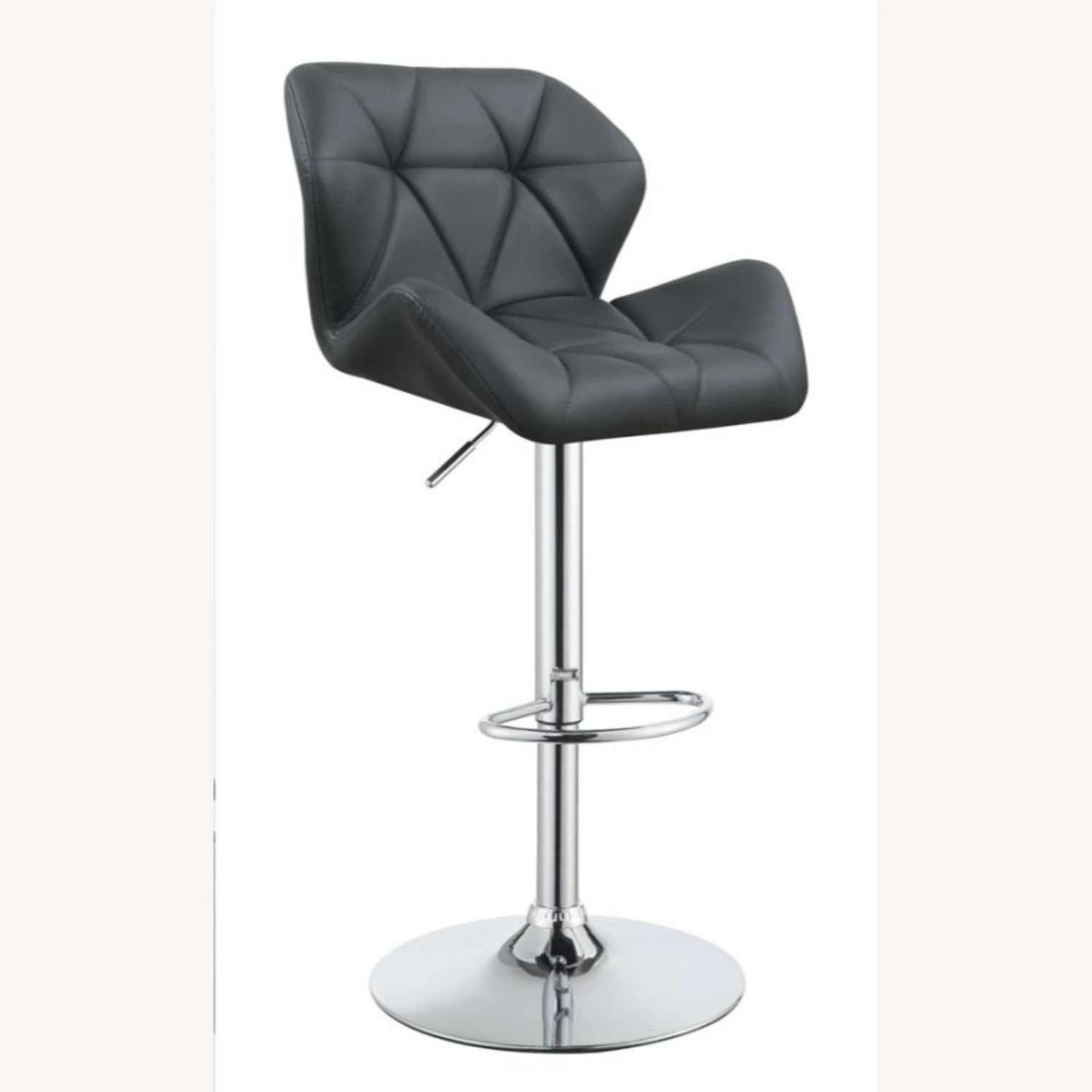 Other Adjustable In Grey Leatherette W/ Chrome Base 5 Other Adjustable In Grey Leatherette W/ Chrome Base - Image 3