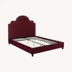 Other Modern Queen Bed In Maroon Velvet W/ Nailhead Trim -Othe Furniture Shop 1500 1500 frame 0 7961