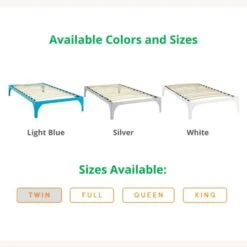 Other Queen Bed In Silver Sturdy Steel Frame Finish -Othe Furniture Shop 1500 1500 frame 0 8008