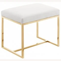 Other Ottoman In White Faux Leather & Gold Base -Othe Furniture Shop 1500 1500 frame 0 8101